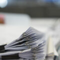 Stack of paper, Document, many jobs waiting to be done on the table, busy concept